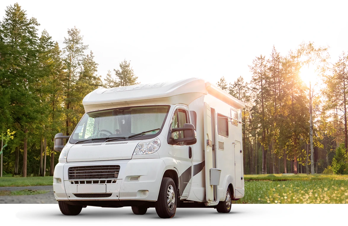 Motorhome In The Woods