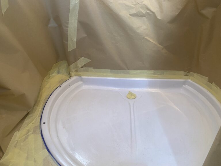 Caravan Shower Tray Repair Prep Work